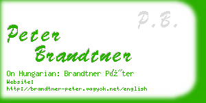 peter brandtner business card